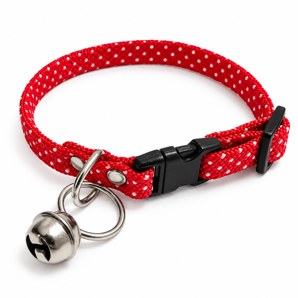 Collar de Cascabel Colibrí - Rojo / Blanco