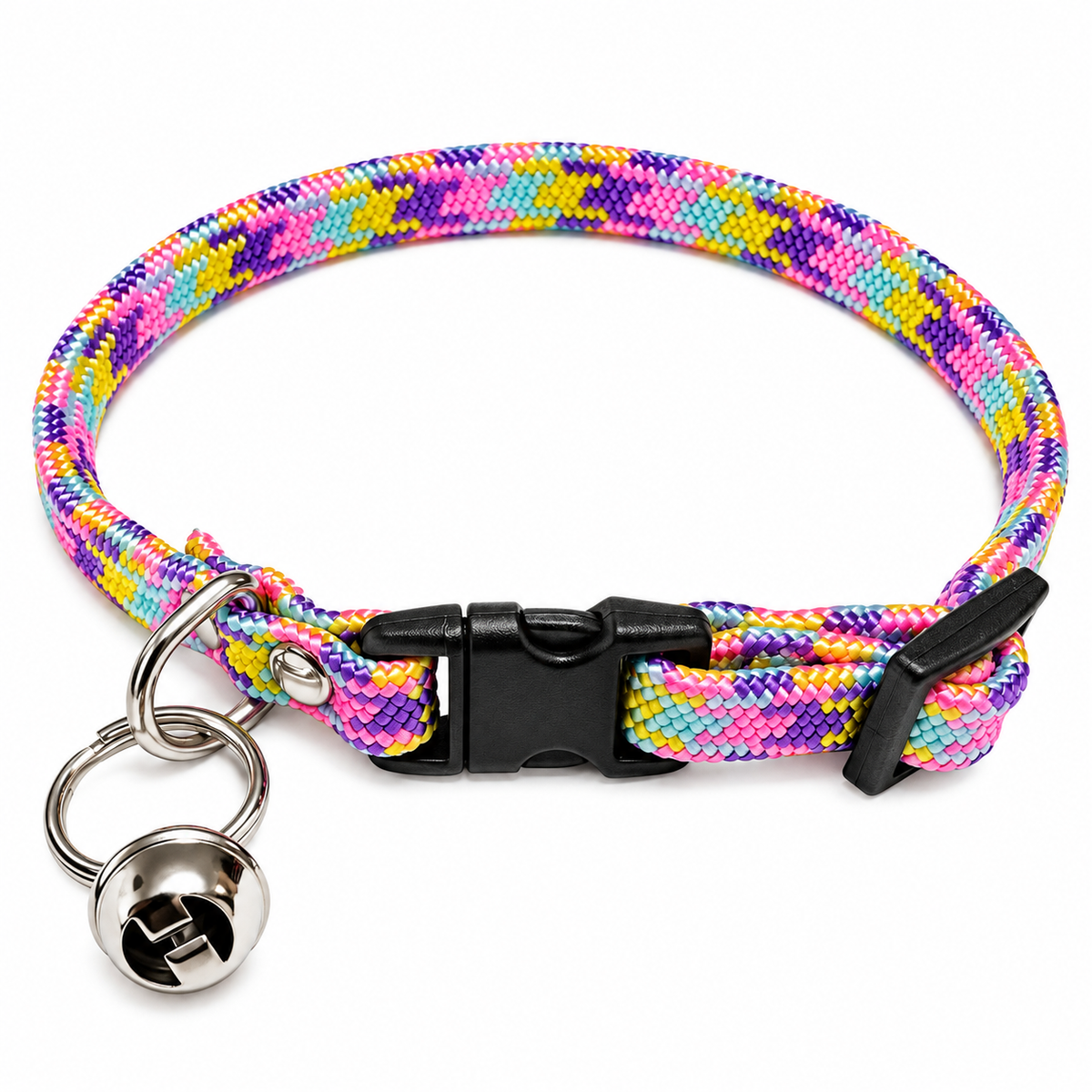Collar de Cascabel Colibrí - Rosa / Morado / Amarillo / Turquesa