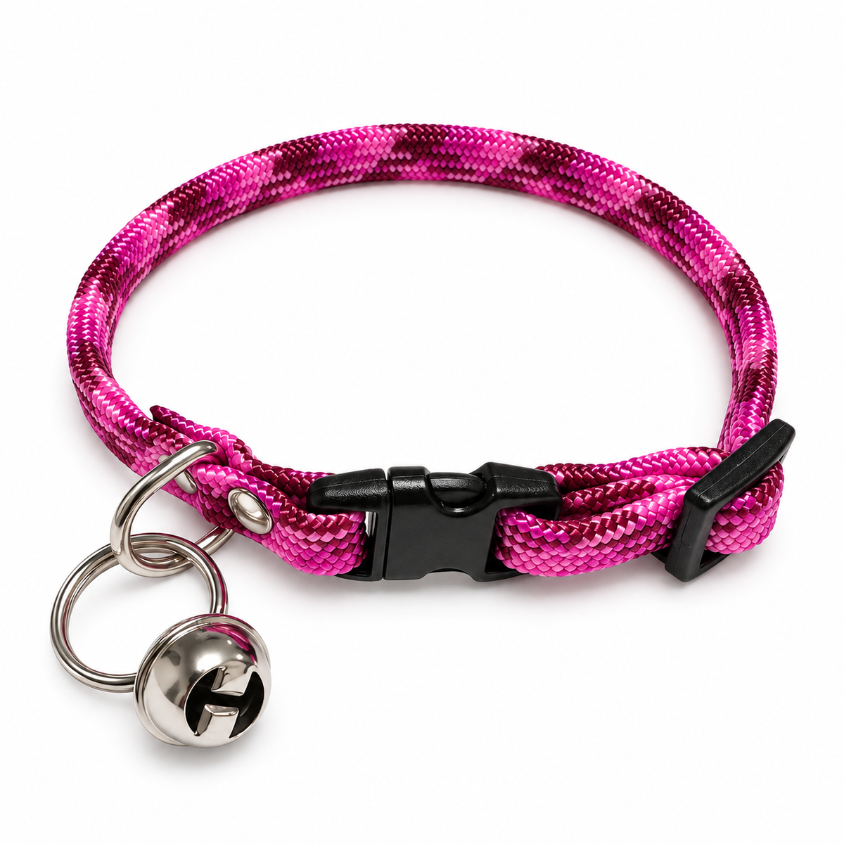 Collar de Cascabel Colibrí - Rosa / Tinto